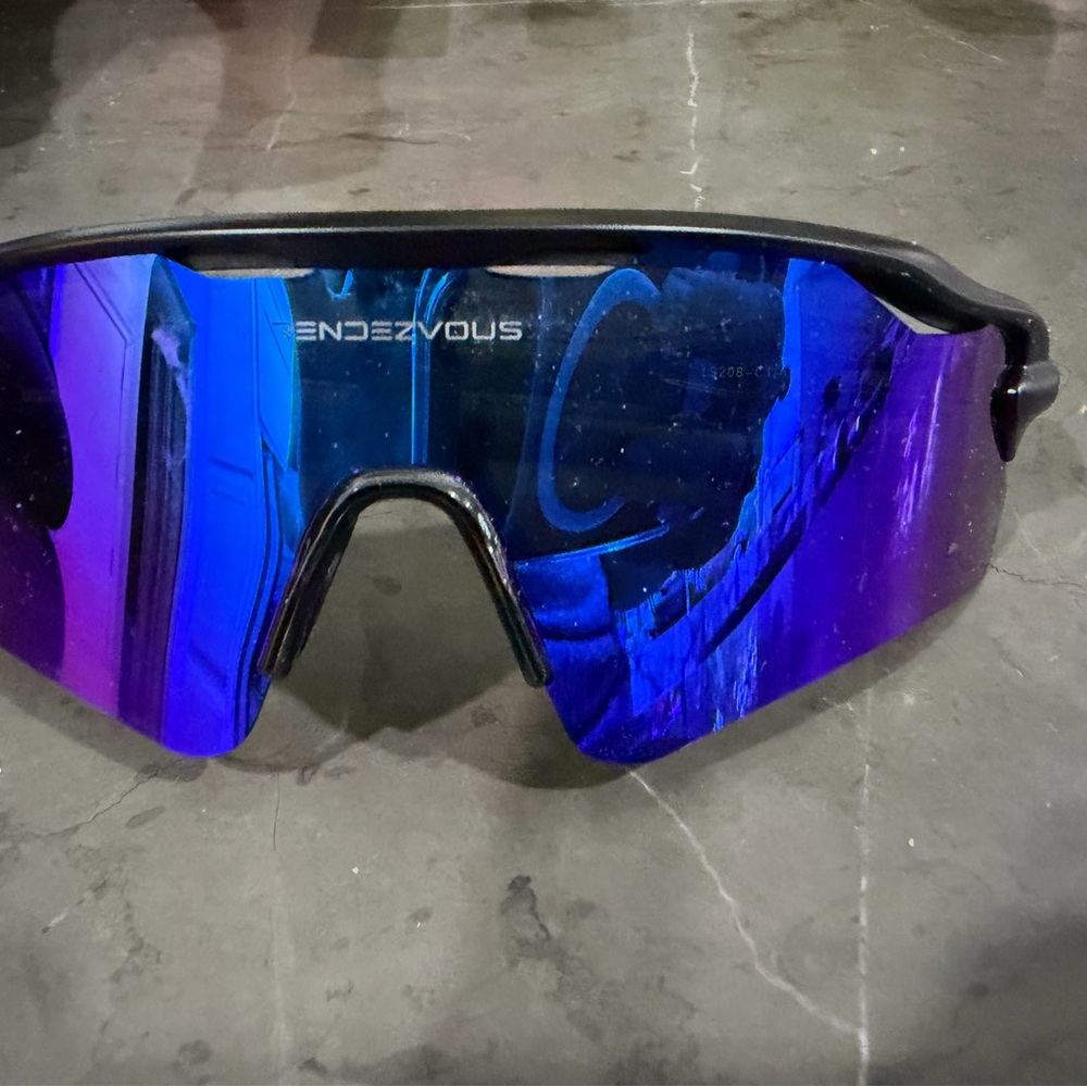 Black and Blue Sports Glasses
